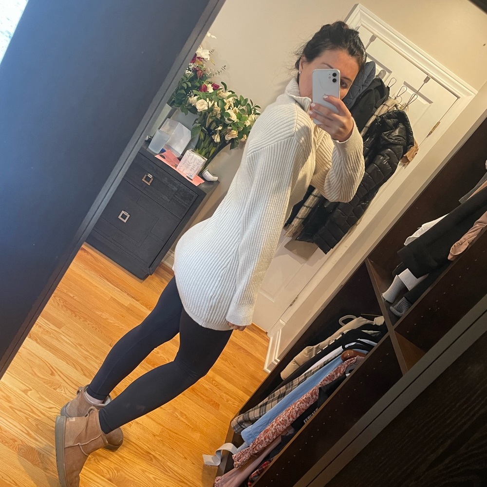 Cream long sweater from H&M- super comfy and warm!